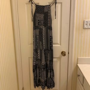 Wild Fable Black and Cream Aztec Patchwork Maxi Dress. Size XSmall.